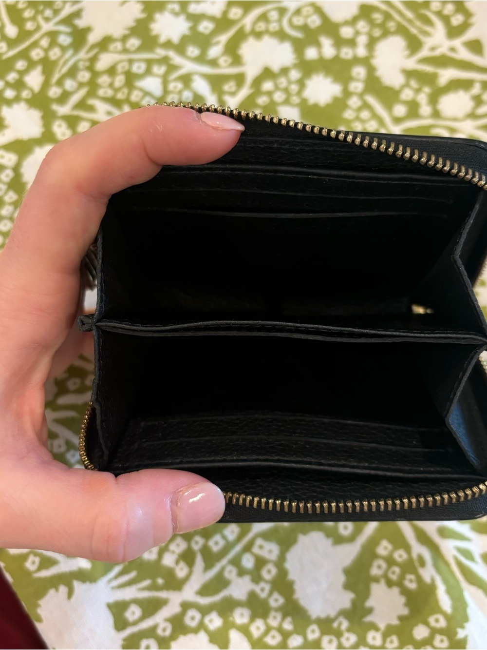 Louis Vuitton Black/Beige Monogram Empreinte Leather Zippy Coin Purse - Picture 5 of 6